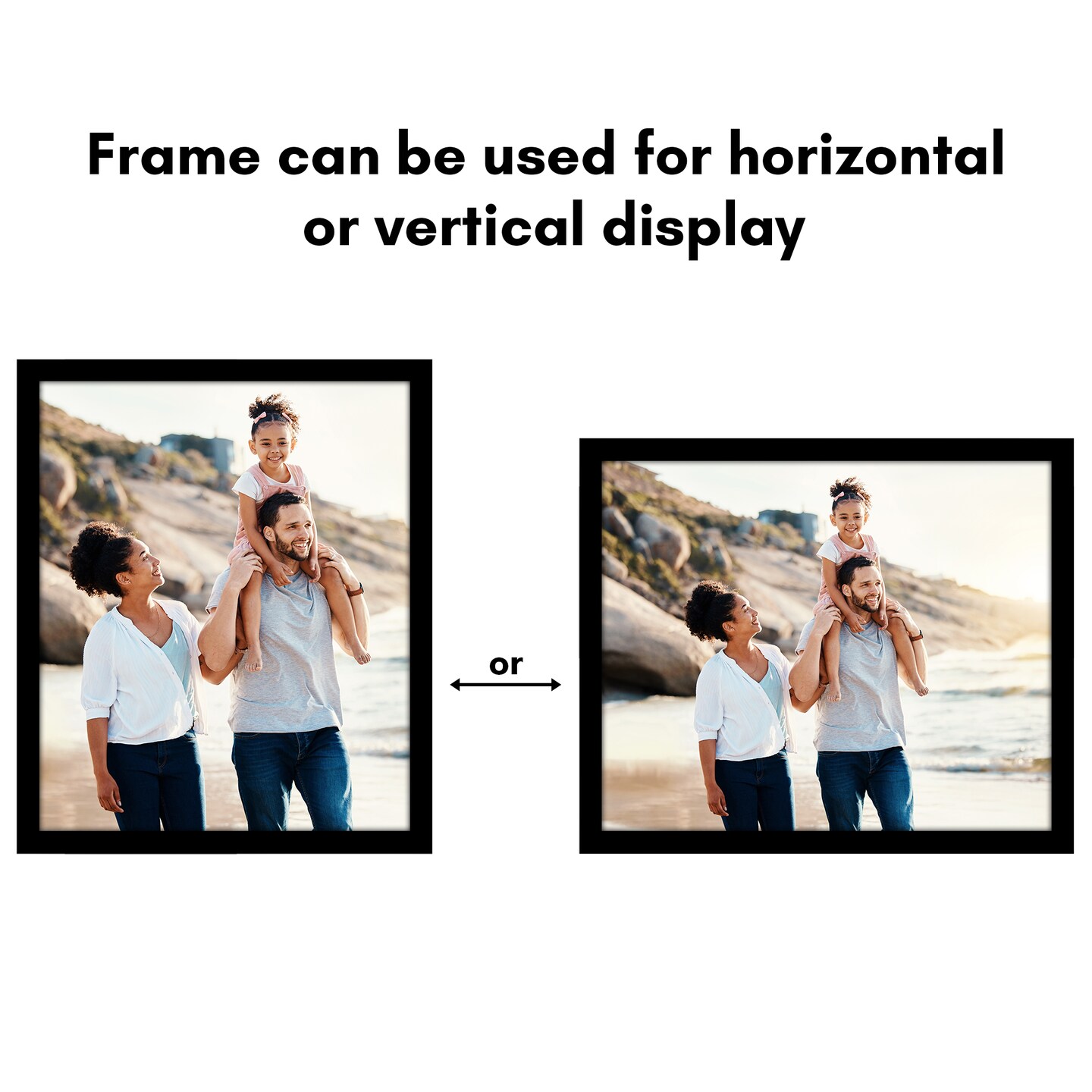 Americanflat Gallery Poster Frame - Wooden Picture Frame for Wall Art - Plexiglass Cover - Hanging Hardware for Horizontal or Vertical Display