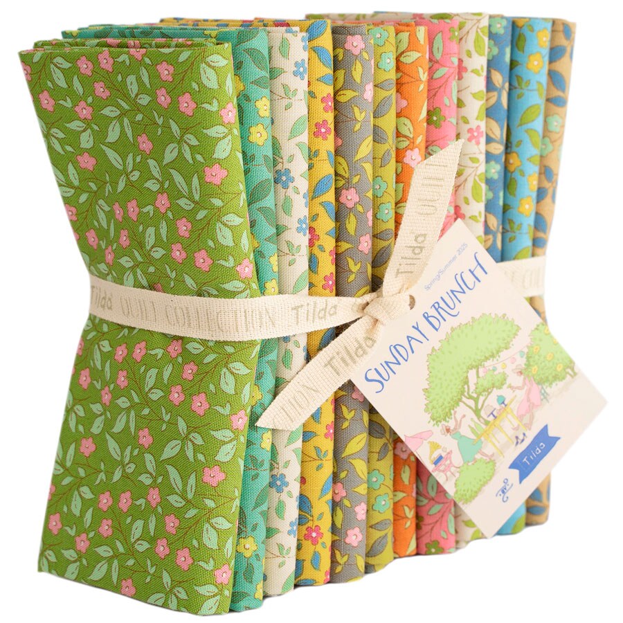 Tilda Sunday Brunch Blenders - Tipsy - Fat Quarter Bundle - 10 - 20&#x22; x 22&#x22; Fat Quarters - 100% Cotton