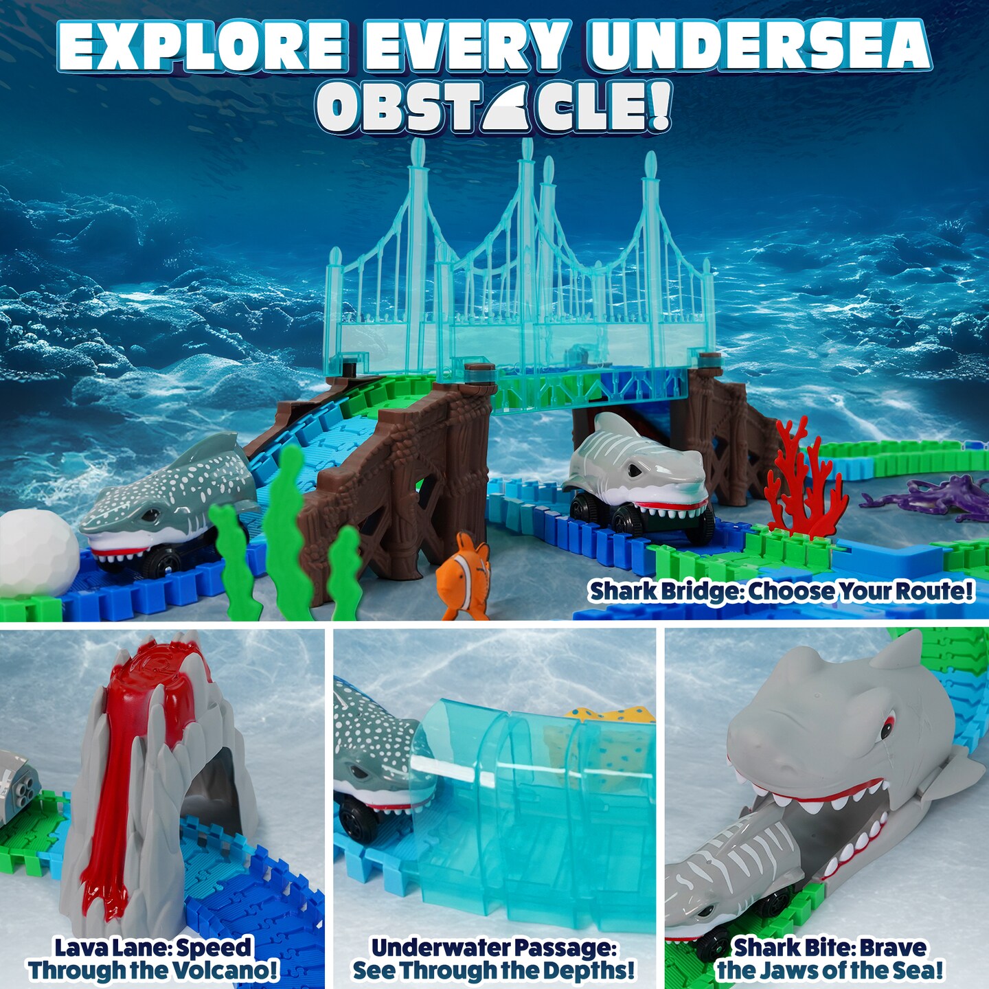 USA Toyz Shark Car Seas Tracks Playset