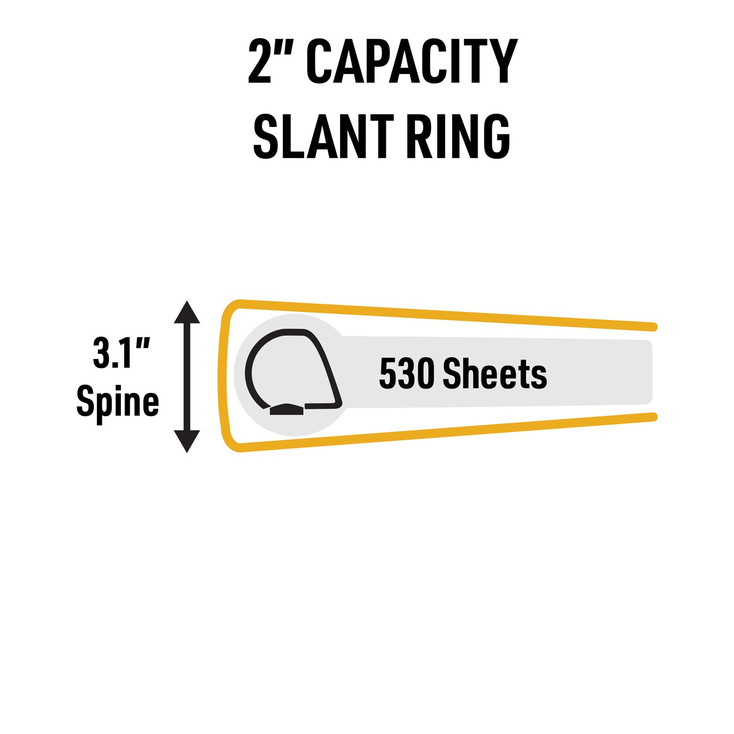 Avery UltraDuty SDS Binder with Chain, Durable Poly Binder, 2" Slant Ring, Holds 530 Sheets (77712)