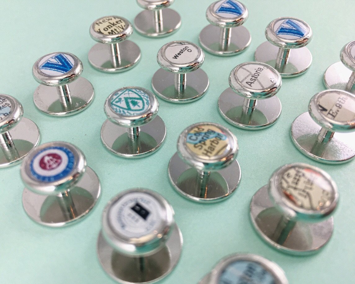Tuxedo Shirt Studs Featuring Vintage Maps MakerPlace by Michaels