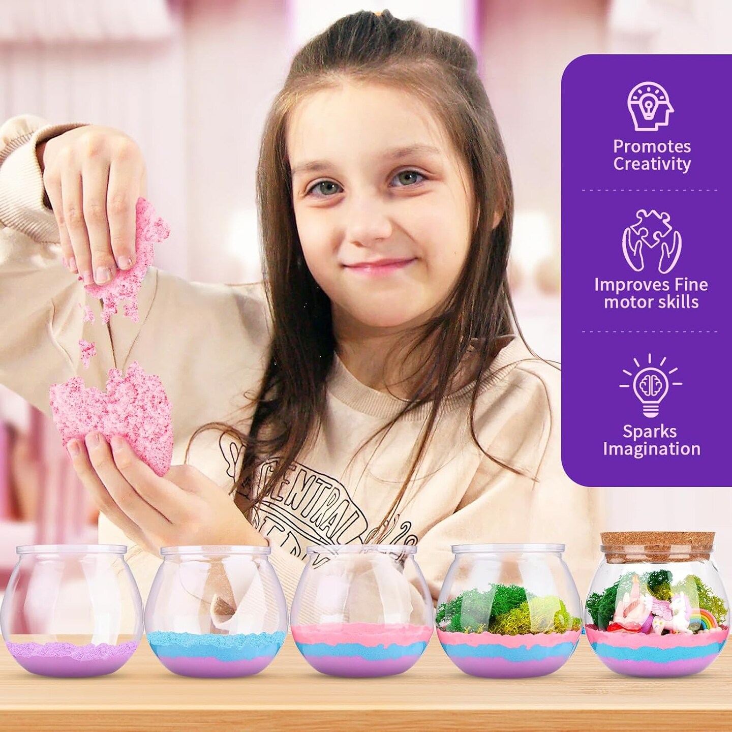 Unicorn Gifts for Girls 4-12 Years Old, Unicorn Crafts Kit for Kids, Light Up Unicorn Decoration with Remote Control - Arts and Crafts for Kids, Birthday Gifts Toys for Girls Age 4 5 6 7 8 9 10 11 12