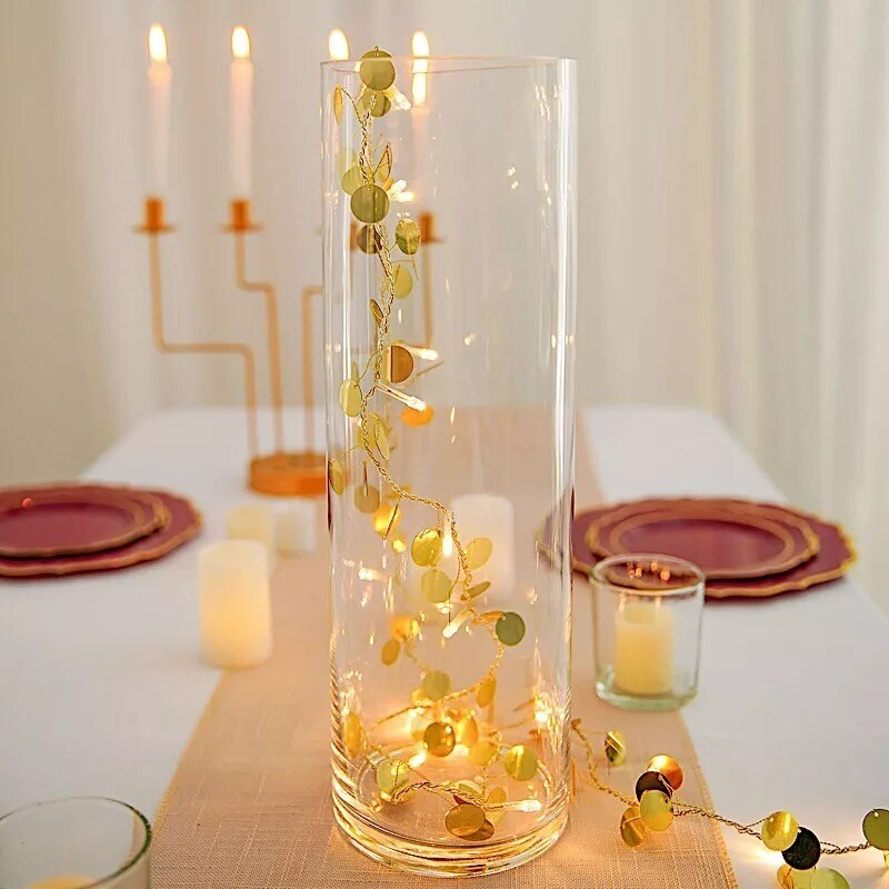 CLEAR Glass Cylinder Centerpieces VASES Wedding Party Pouches
