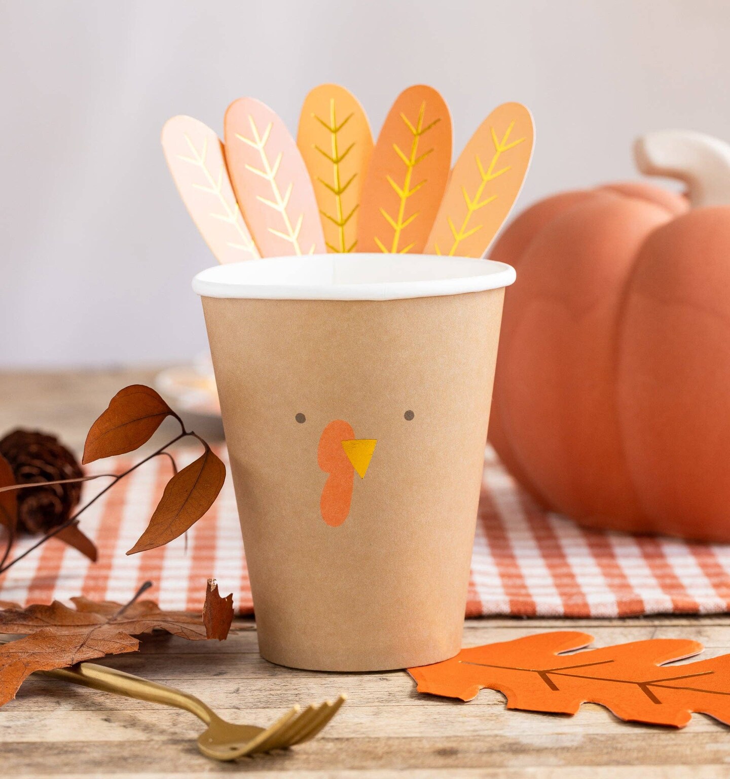 THANKSGIVING TURKEY PAPER CUPS