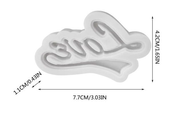 SCRIPT LOVE SILICONE MOLD
