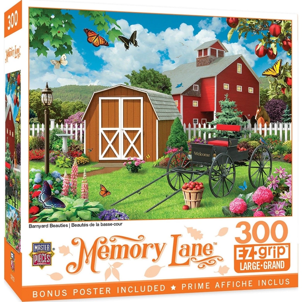 Memory Lane 300 Piece Ez Grip Jigsaw Puzzle Barnyard Beauties Alan Giana Art
