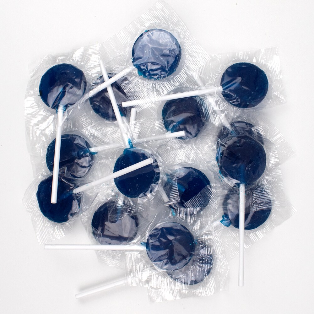 Just Candy Blue Flat Lollipops