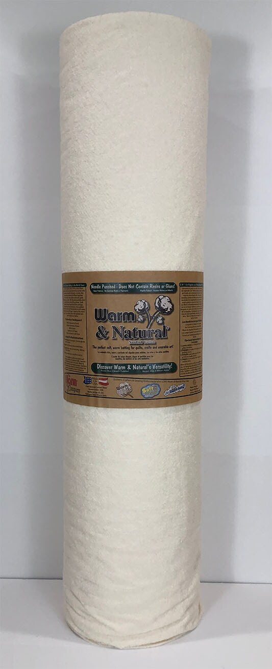 The Warm Company Warm & Natural 90" x 20 YD Cotton Batting - Premium Quilting & Crafting Batting, Ideal for Quilts, Sewing & More