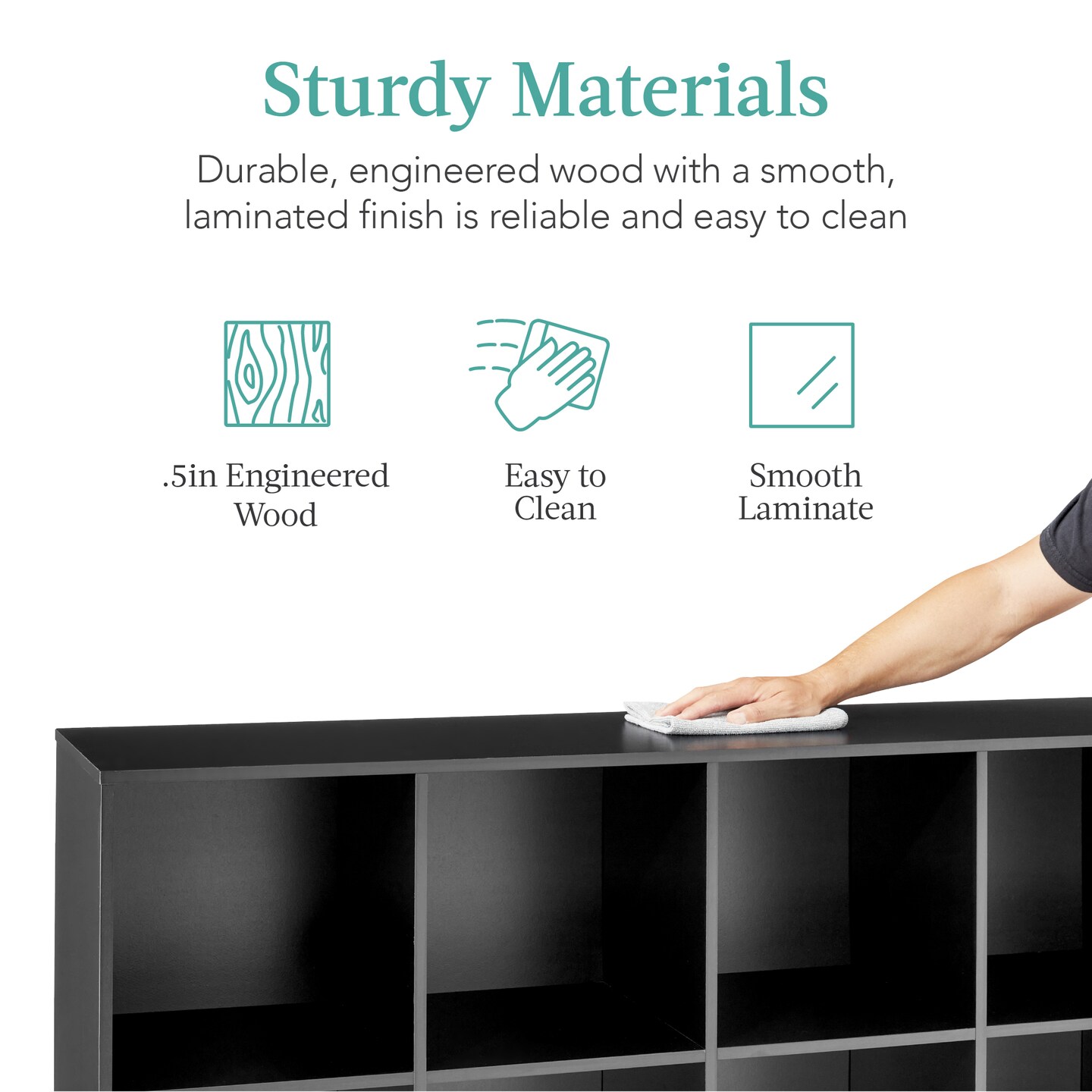 Best Choice Products 8-Cube Bookshelf, 13.5in Display Storage System, Organizer w/ Removable Back Panels
