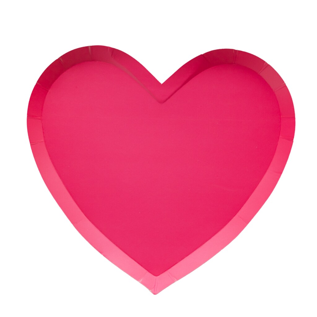HAUTE PINK HEART SHAPED PLATES