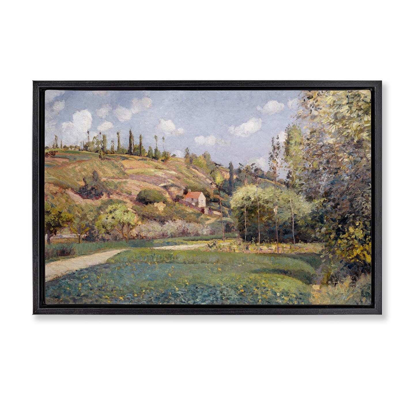 Stupell Industries Rolling Green Hillside Framed Floater Canvas Wall Art Design by CAD Designs
