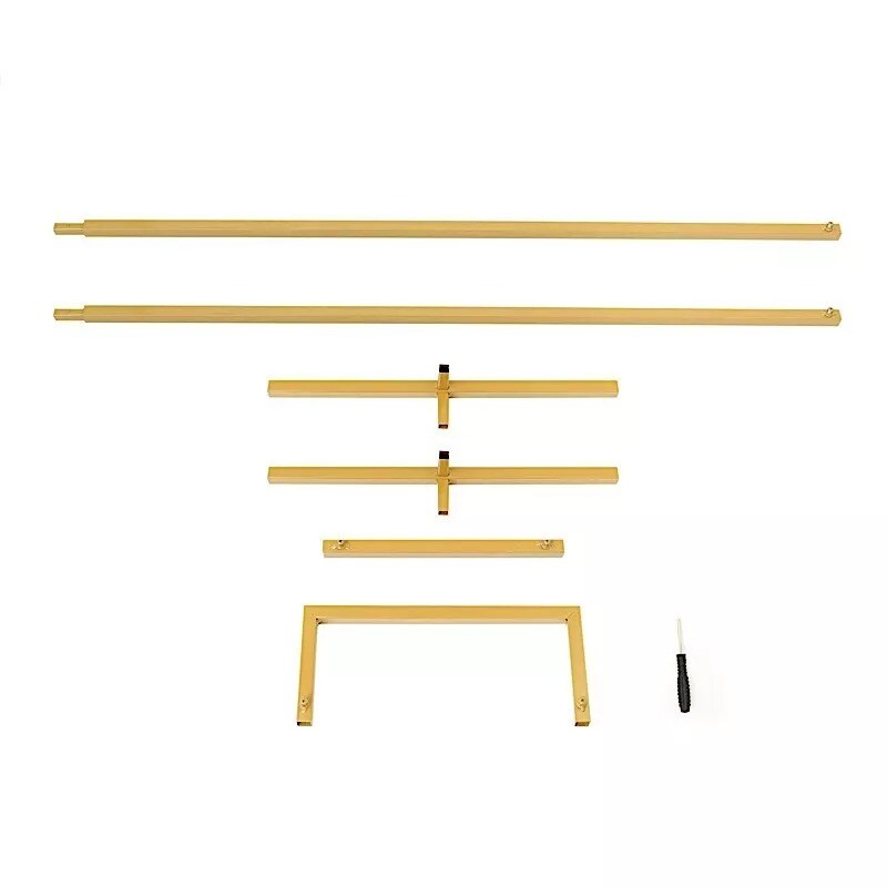 5 ft Gold Metal Floral Display Frame Rectangle BACKDROP STAND Wedding Arch Party