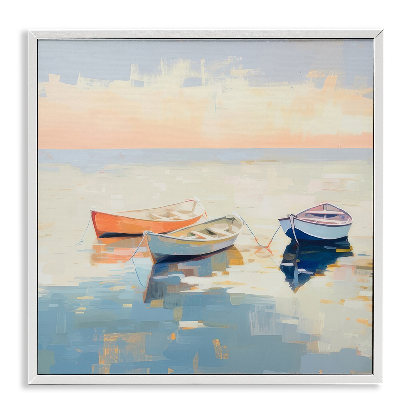 Stupell Industries Boats & Coastal Breeze Framed Giclee Wall Art Design by Irena Orlov