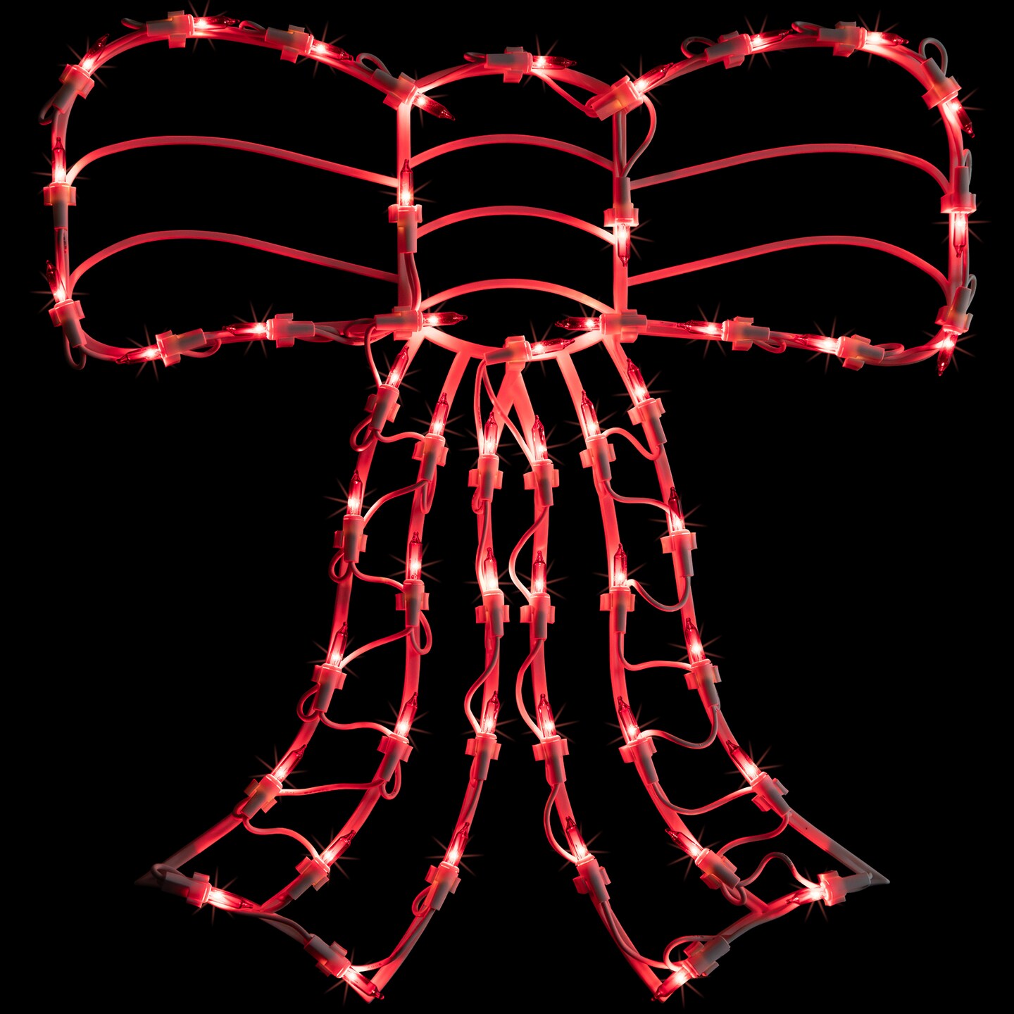 Northlight Lighted Bow Christmas Window Silhouette Decoration - 14&#x22; - Red