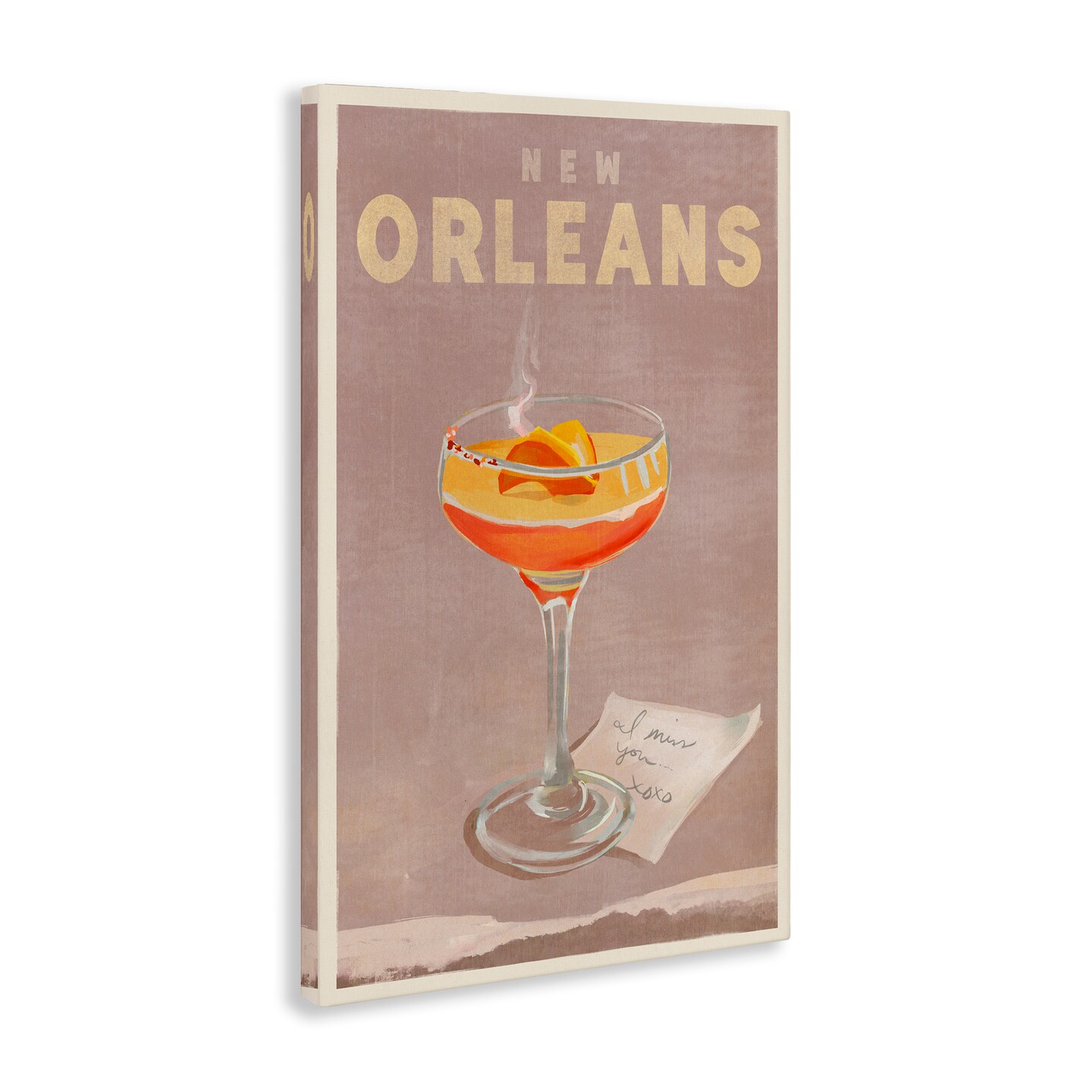 Stupell Industries New Orleans Cocktail Canvas Wall Art Design by The Whiskey Ginger