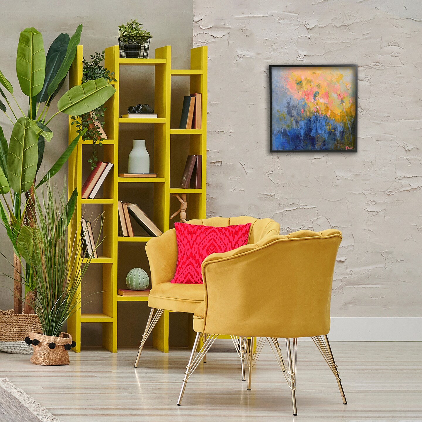 Stupell Industries Radiant Abstract Impression Framed Giclee Wall Art Design by Patrick Dennis