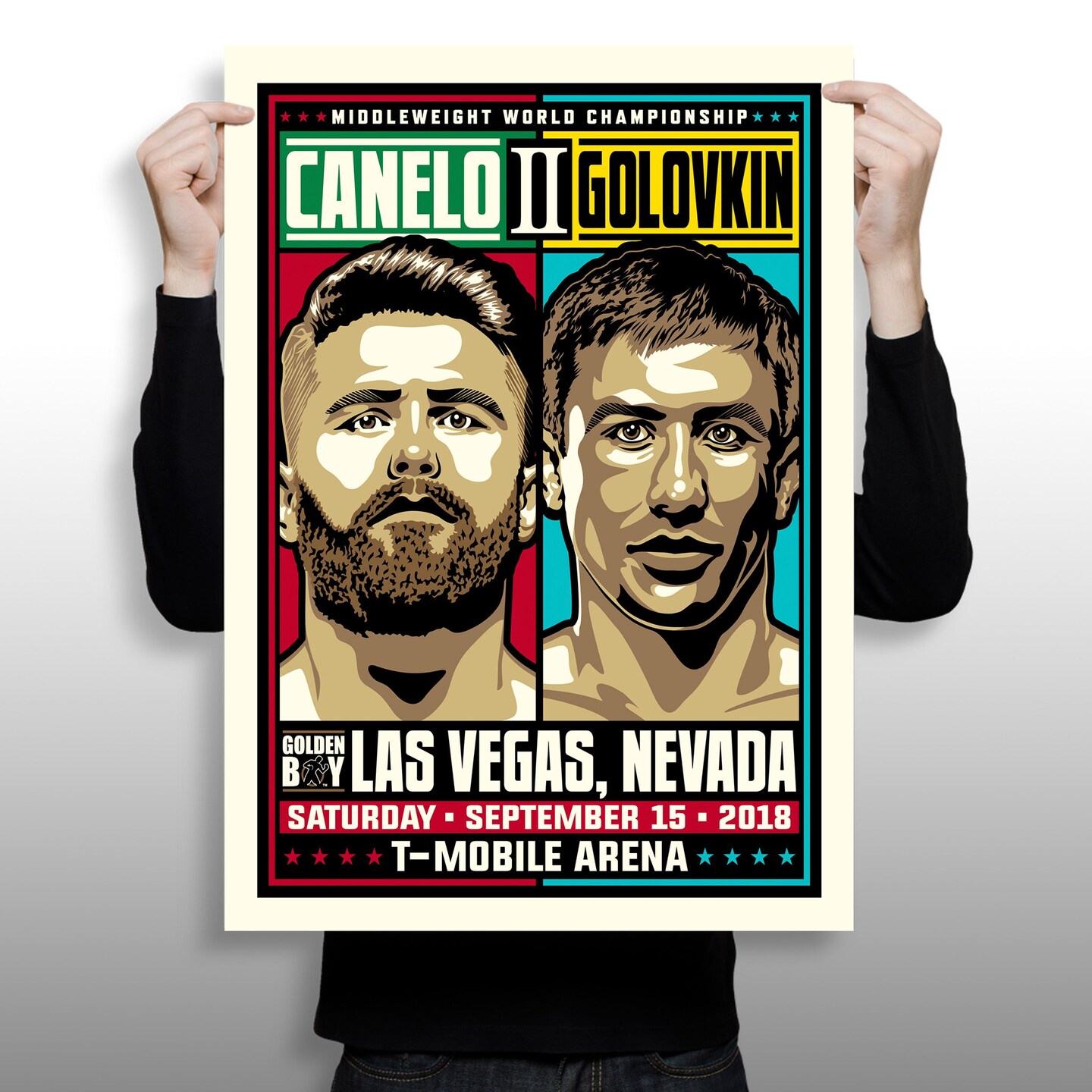 Phenom Gallery Canelo vs GGG 2 Middleweight Championship 18&#x22; x 24&#x22; Serigraph
