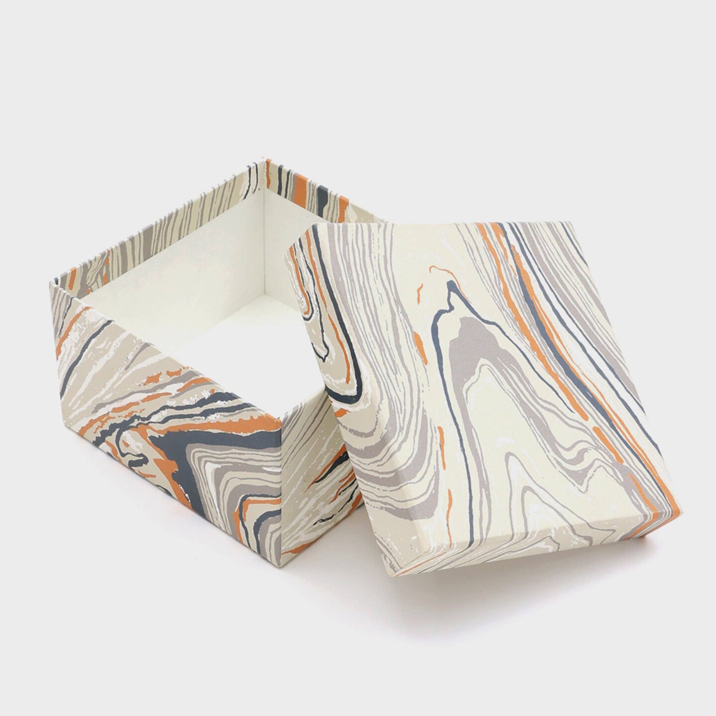Handmade Paper Square Gift Box - Set of 2, 5 X 5 X 3 Inch