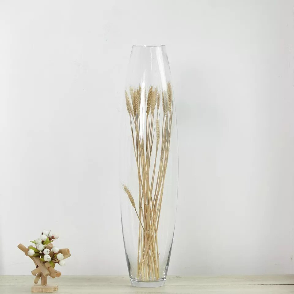 31-Inch tall Clear Cylindrical Glass Vase Party Home Events Wedding Supplies