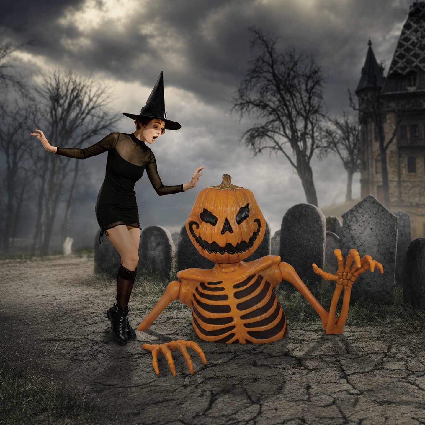 BOO BOX Halloween Groundbreaking Skeleton - Scary Outdoor