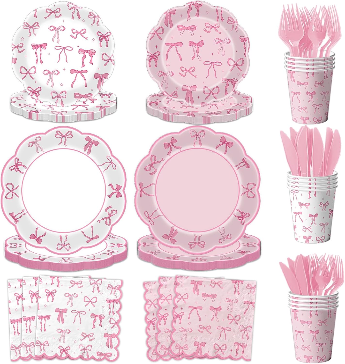 25 - Coquette Plates and Napkins Party Supplies