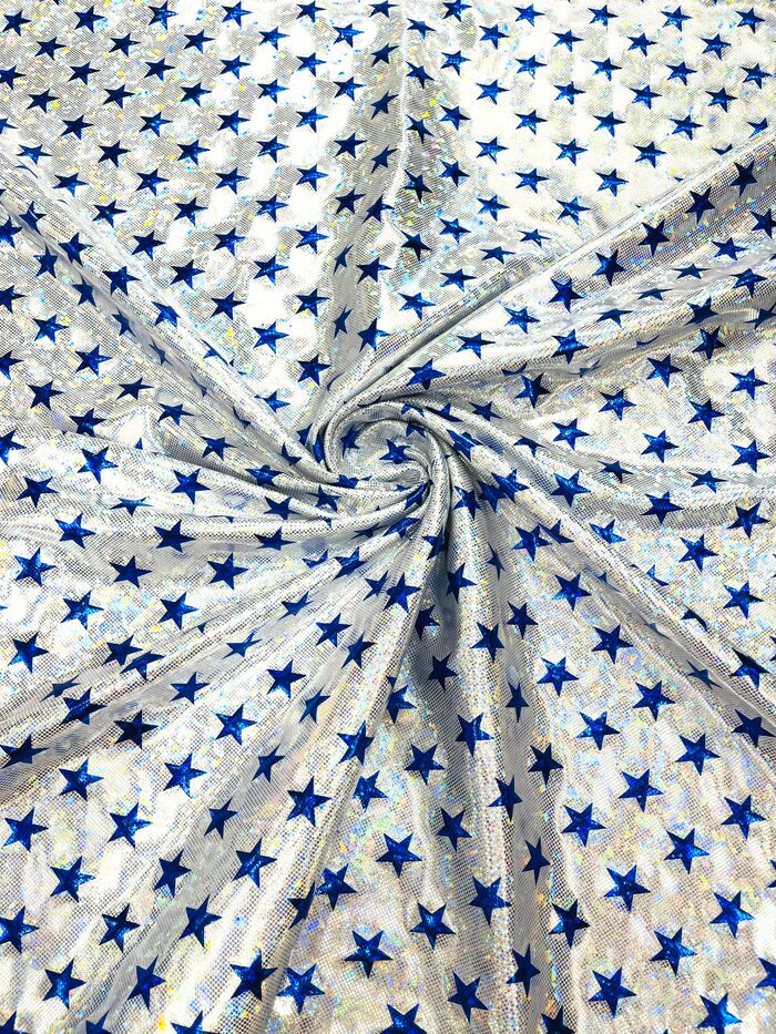 1 Yard Broken Glass Star Spandex Fabric Reflective Stretch Material for Costumes & Performance Wear