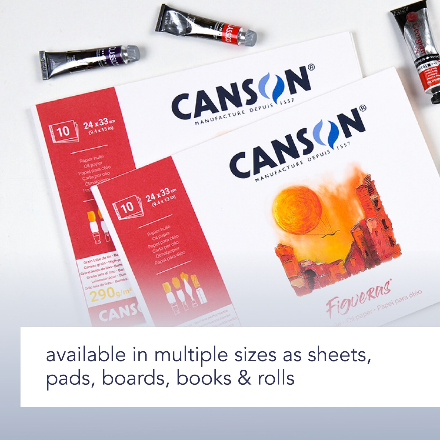 Canson Aritst Series Canva Paper Pad 9"X12"-Fold Over, 10 Sheets
