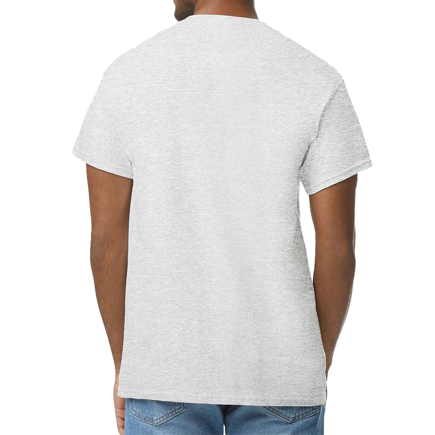 Gildan Unisex Ultra Cotton Short Sleeve T-Shirt, Craft Bundle for DIY Printing, Ash S-5XL, 3-15 Pack