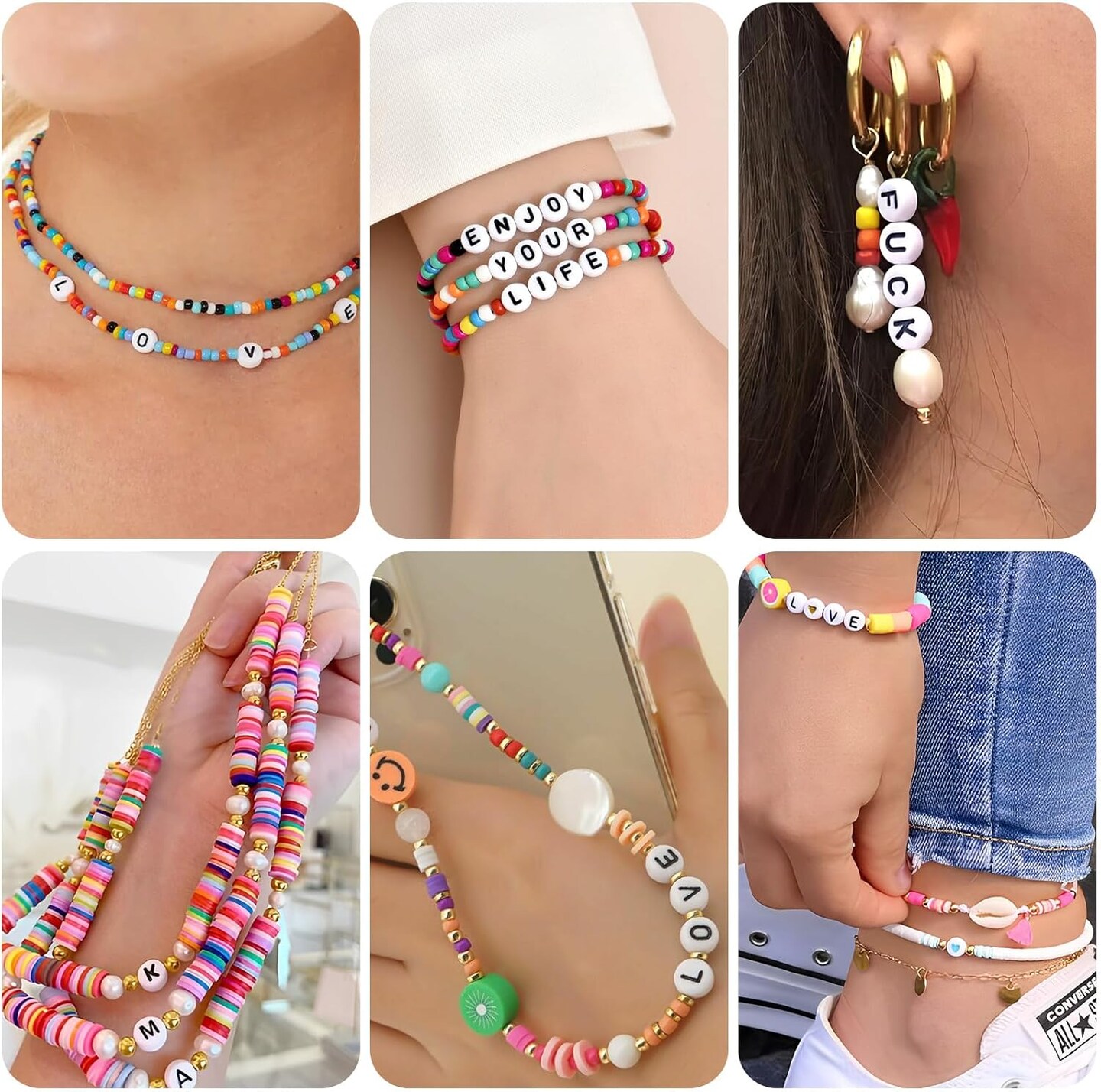 500pcs Letter Beads - Alphabet Beads for Friendship Bracelets & DIY Jewelry Making Kit