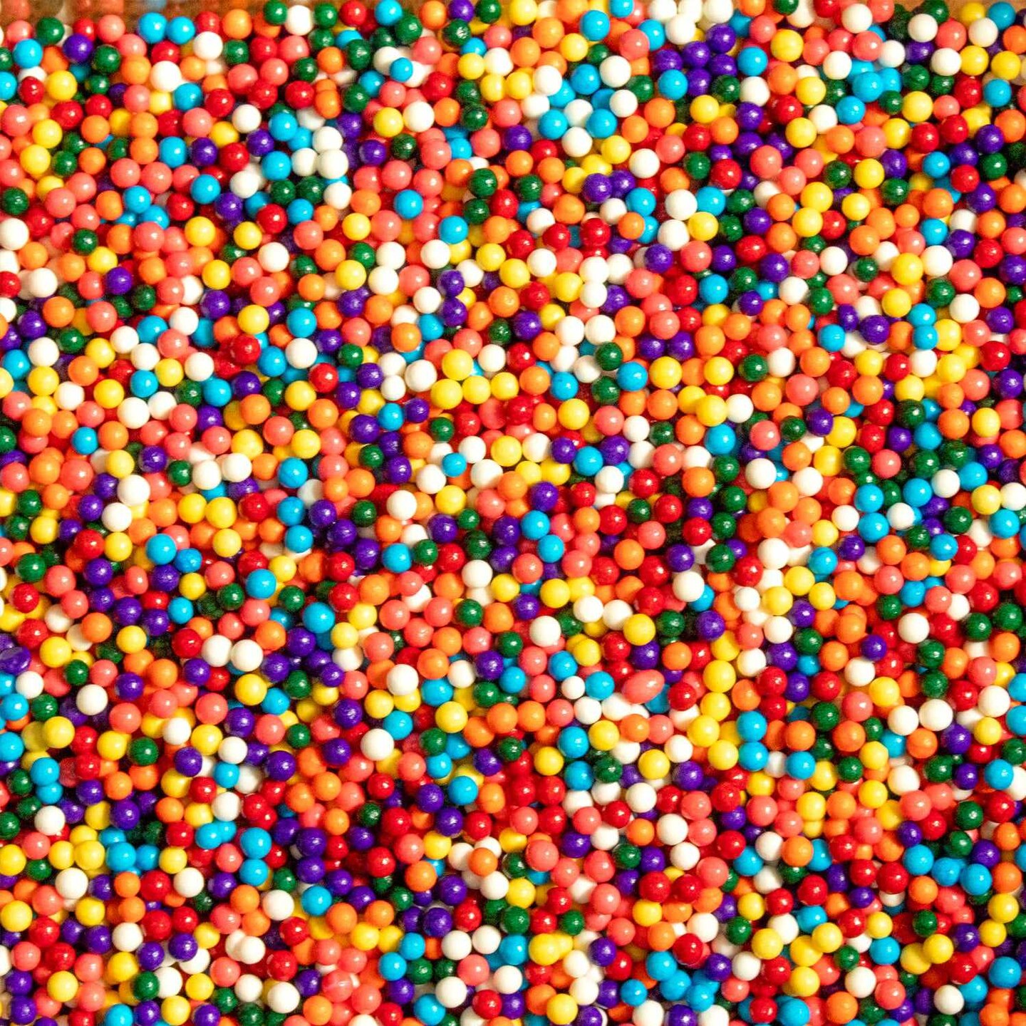 Krazy Sprinkles - Rainbow Mini Beads (1/2 Cup, 1x Jar) for Cakes, Ice Cream & Cookies