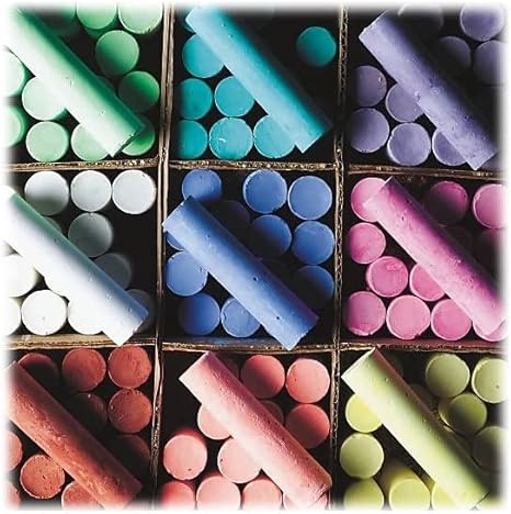 S&#x26;S Worldwide Giant Box of Jumbo Sidewalk Chalk, 126 Pieces, 9 Colors - Bulk Set Color Splash Outdoor Colored Chalk for Kids and Toddlers Ages 3+, Non-Toxic