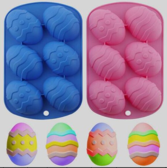 Easter Egg Shaped Silicone Mold 6 ct