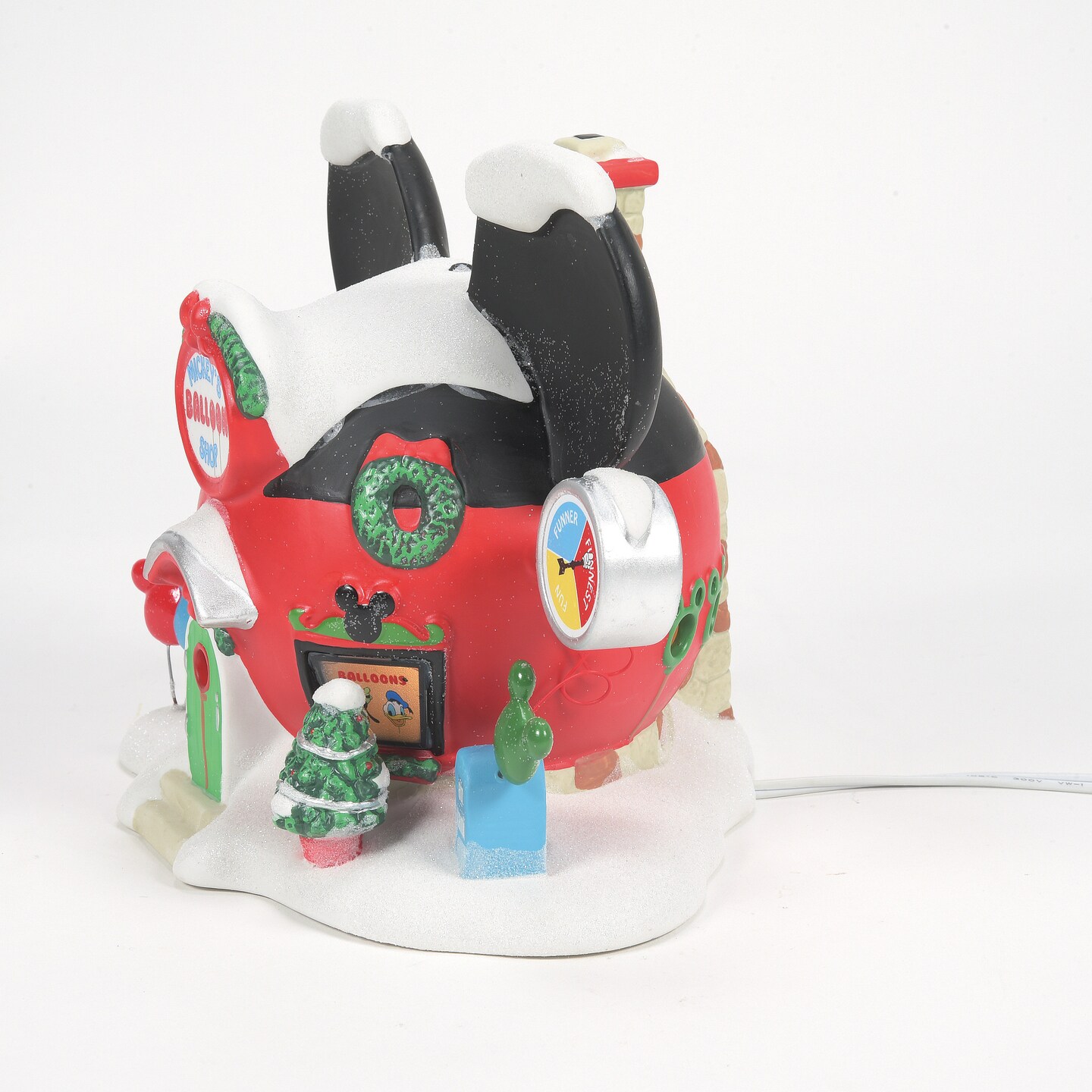 Department 56 Disney Village Mickey&#x27;s Balloon Inflators Lit Christmas Building 7in H