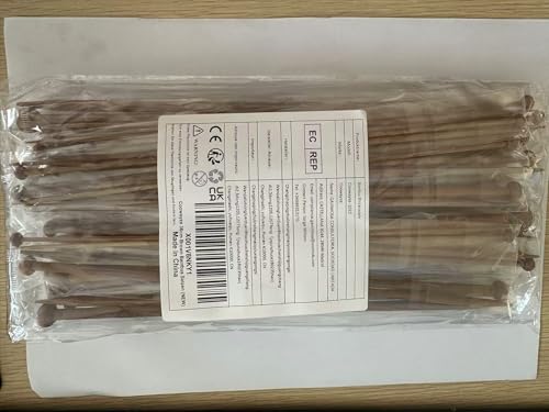 Bamboo Knitting Needles Set, Wooden Knitting Needles for Beginners, 18 Pairs US Size 0-15 (2.0-10.0mm) 14 Inch Long Straight Wood Knitting Needles Single Point for Sweaters, Socks, Shawl and Scarf