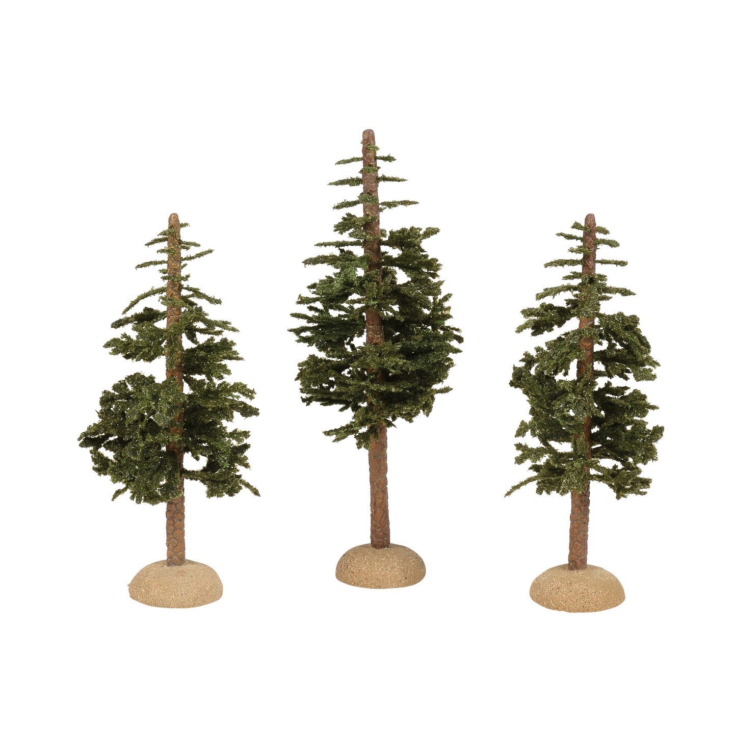 Department 56 Cross Product Village Ponderosa Pines Tree Figurine Set, 3 Pieces 9in H