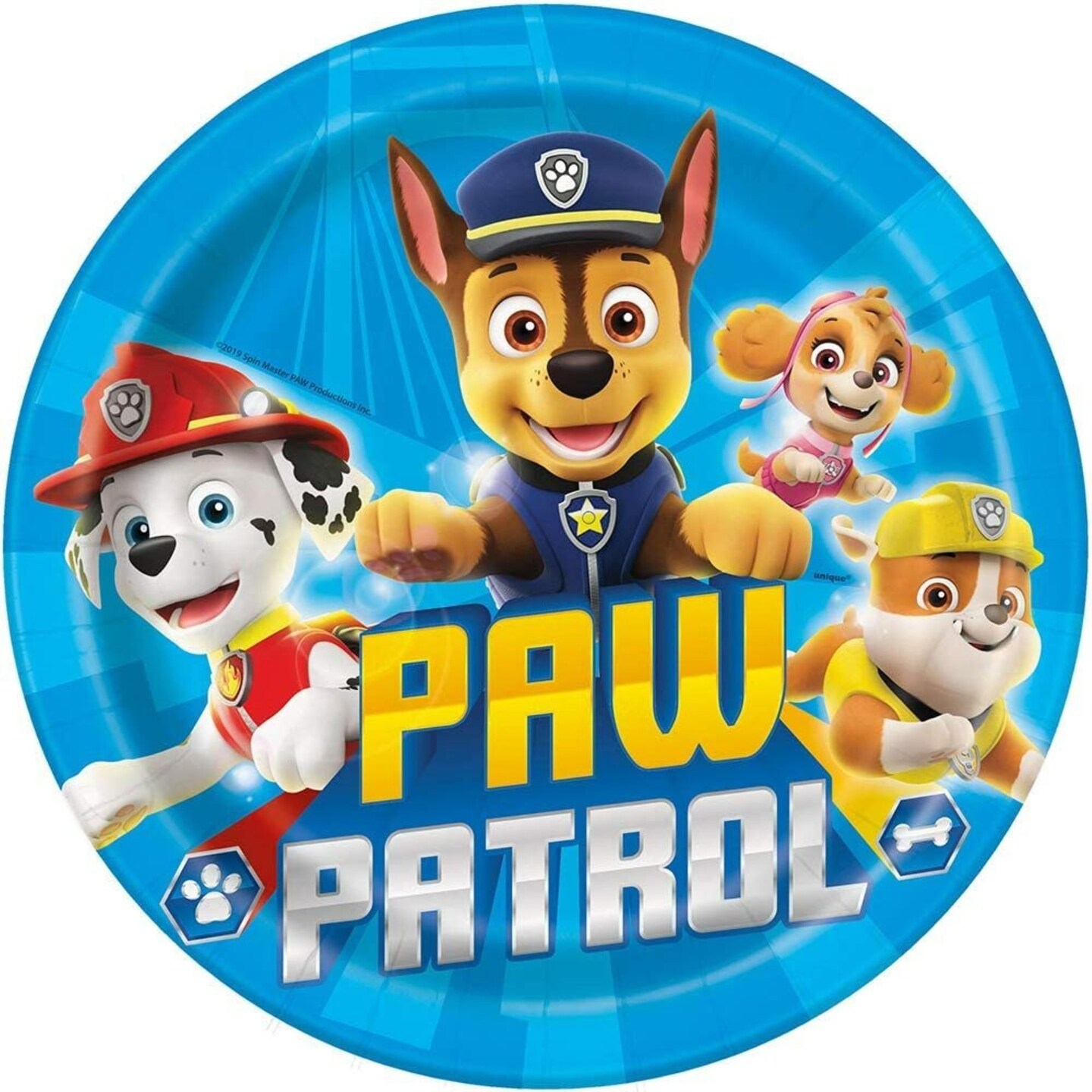 Paw Patrol Round 9&#x22; Inch Dinner Plates - 8ct