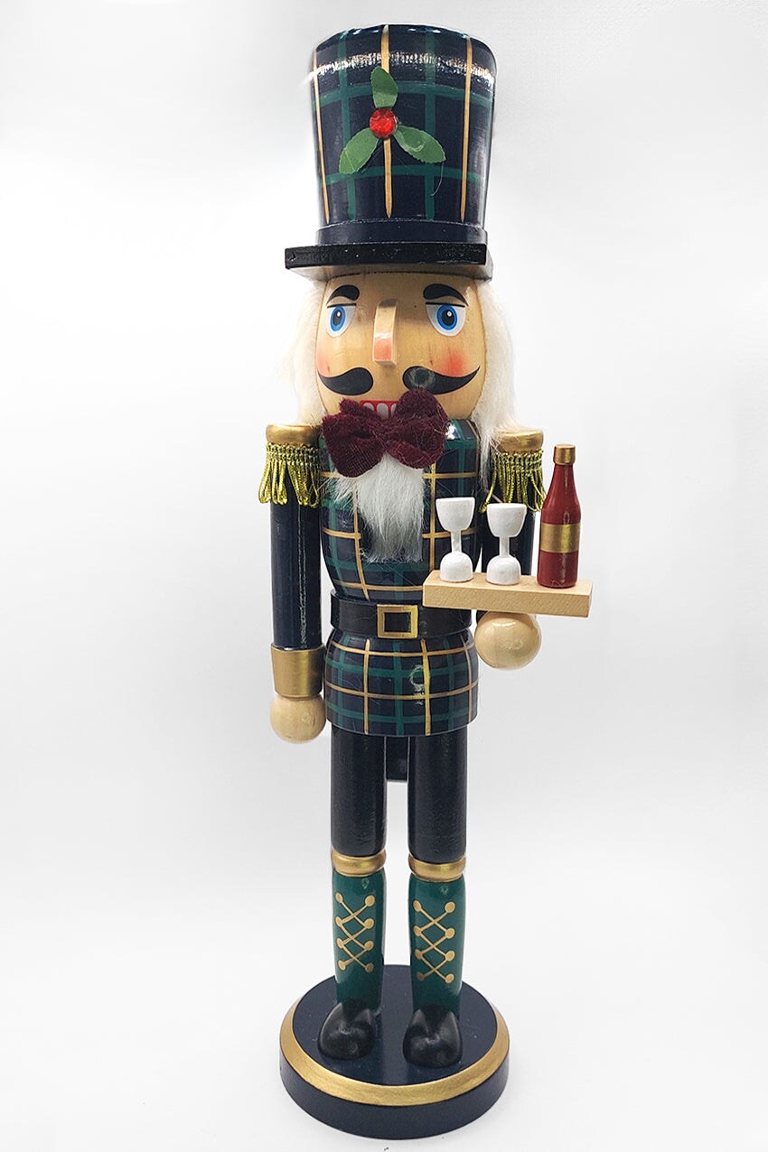 Christmas Nutcracker. Wizardi Classic Wooden Festive Decoration F07M14-20-N01850C