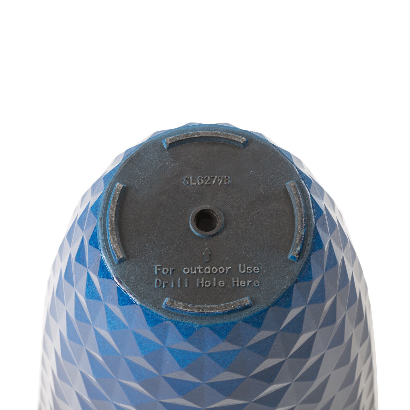 19.75"H Set of 4 Eco-Friendly PE and Stone Faux Ceramic Diamond Textured Gradient Tall Planter