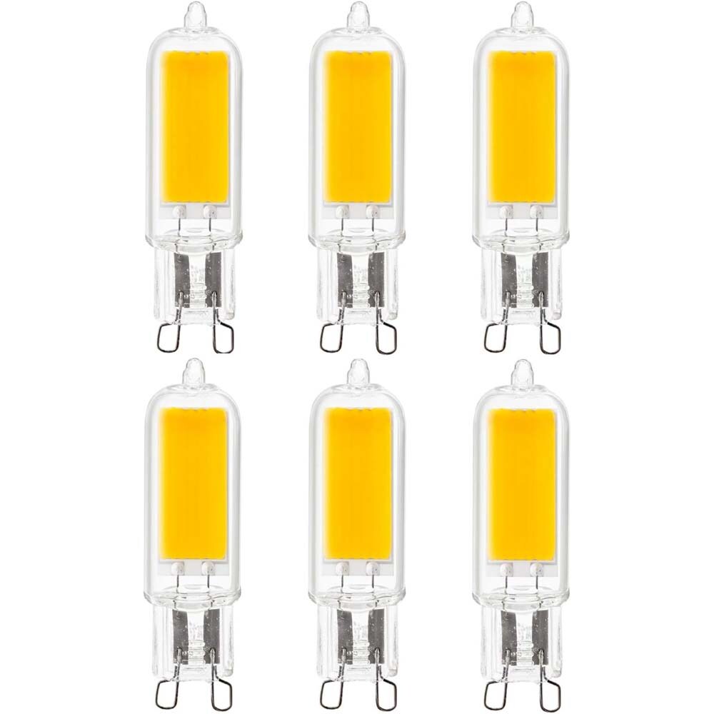 6Pk - Sunlite 4w LED G9 Bi Pin Base 3000K Natural White Bulb - 60W Equiv
