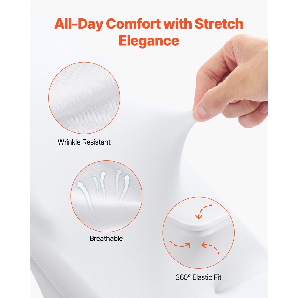 150 Pack Stretch Chair Covers for Folding Chairs Polyester Spandex Wrinkle Resistant
