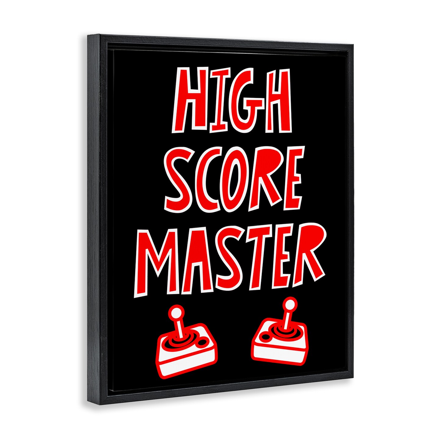 Stupell Industries High Score Master Gamer Floating Frame, design by Marcus Prime