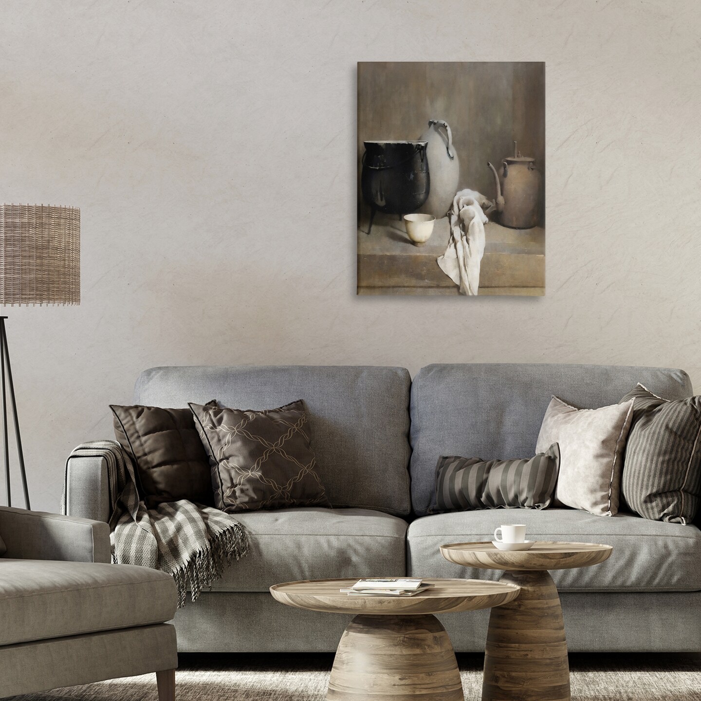 Stupell Industries Vintage Farmhouse Vase Still Life Canvas, design by Riley B