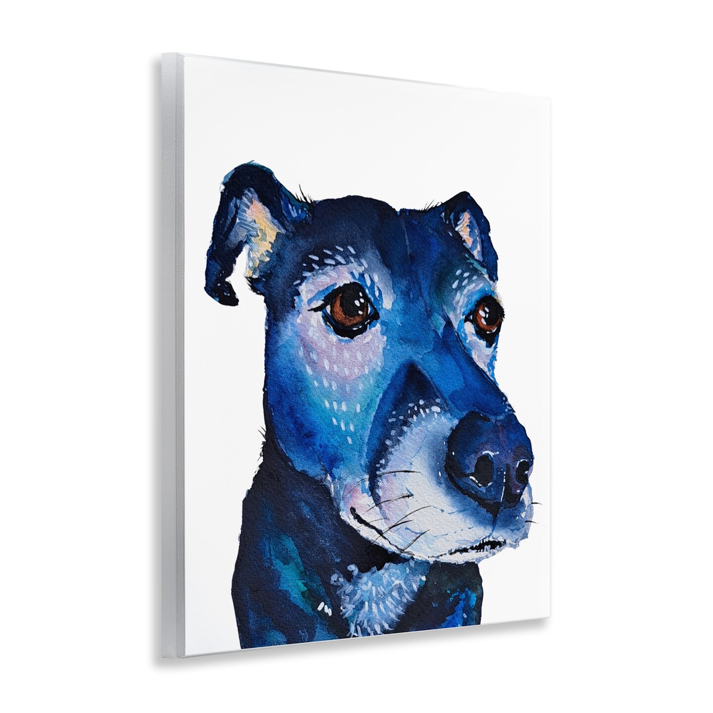 Stupell Industries Expressive Blue Dog Wall Plaque, design by Tatiana Roberts