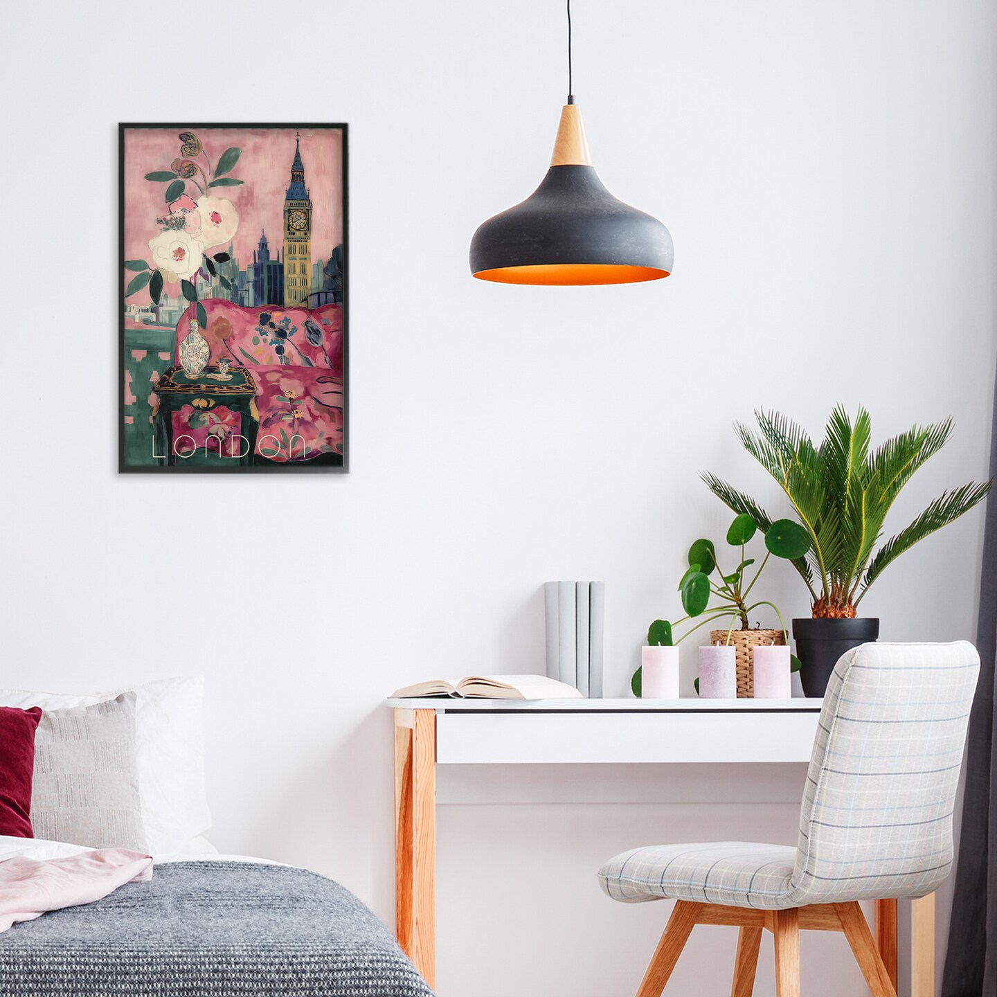 Stupell Industries London Spring Blossoms Framed Giclee, design by Annabelle Hall