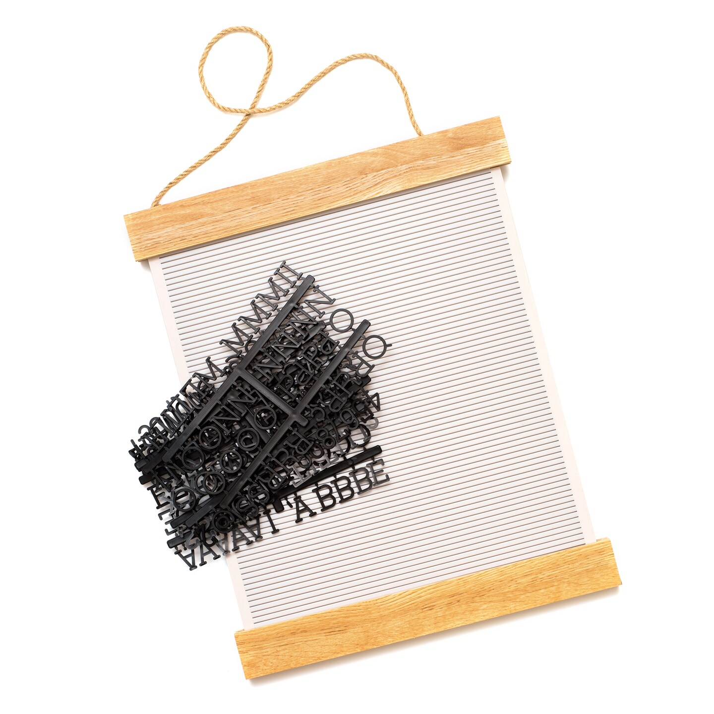 DCWV Hanger Frame Letterboard 16"x20" With Letters 188/Pkg-Black