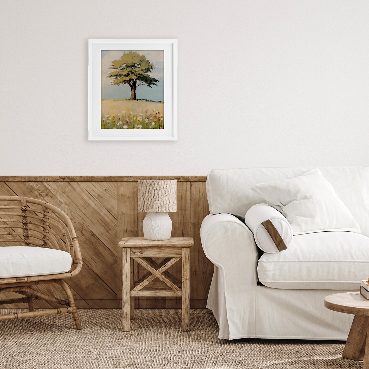Stupell Industries Grown Oak Tree in Field Framed Print Under Glass, design by Franklyn Gregory