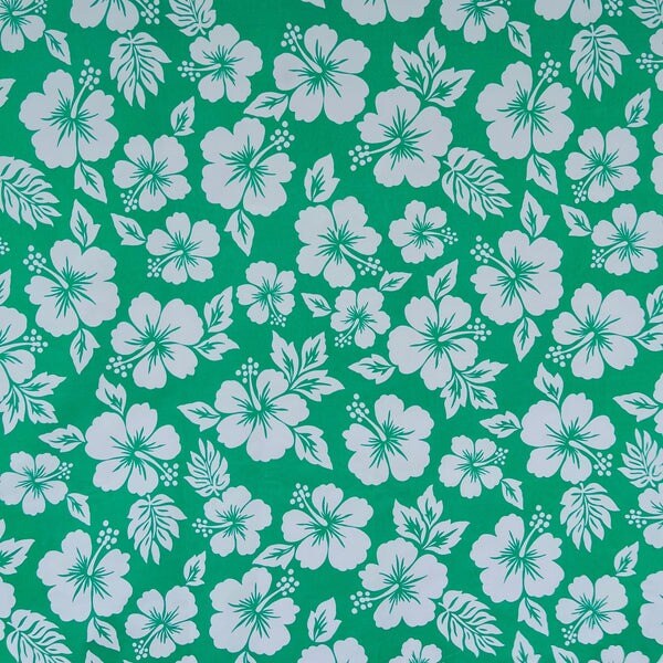 1 Yard Hibiscus Flower Polyester Fabric 60 Inch Wide Floral Print Material