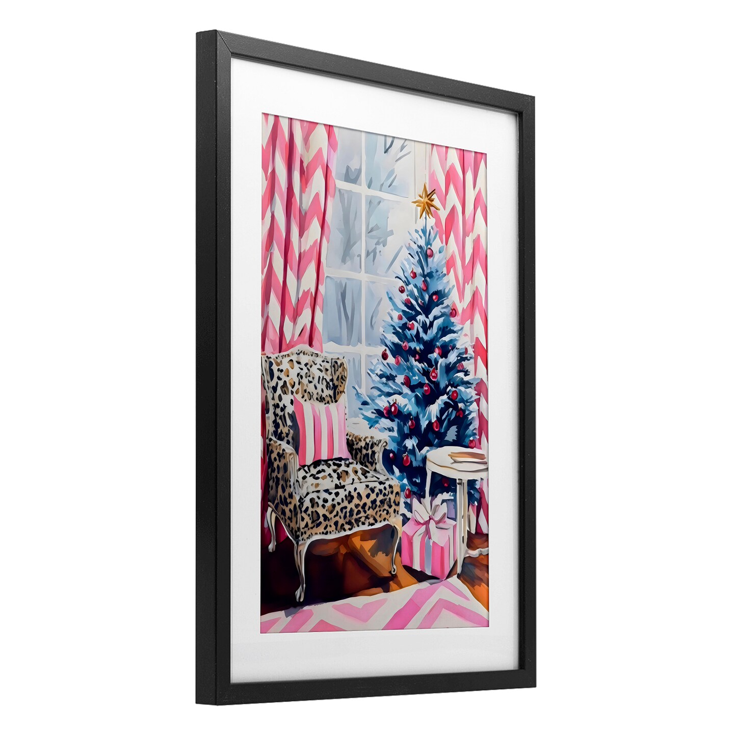 Stupell Industries Trendy Glam Christmas Framed Print Under Glass, design by Arlington Prints