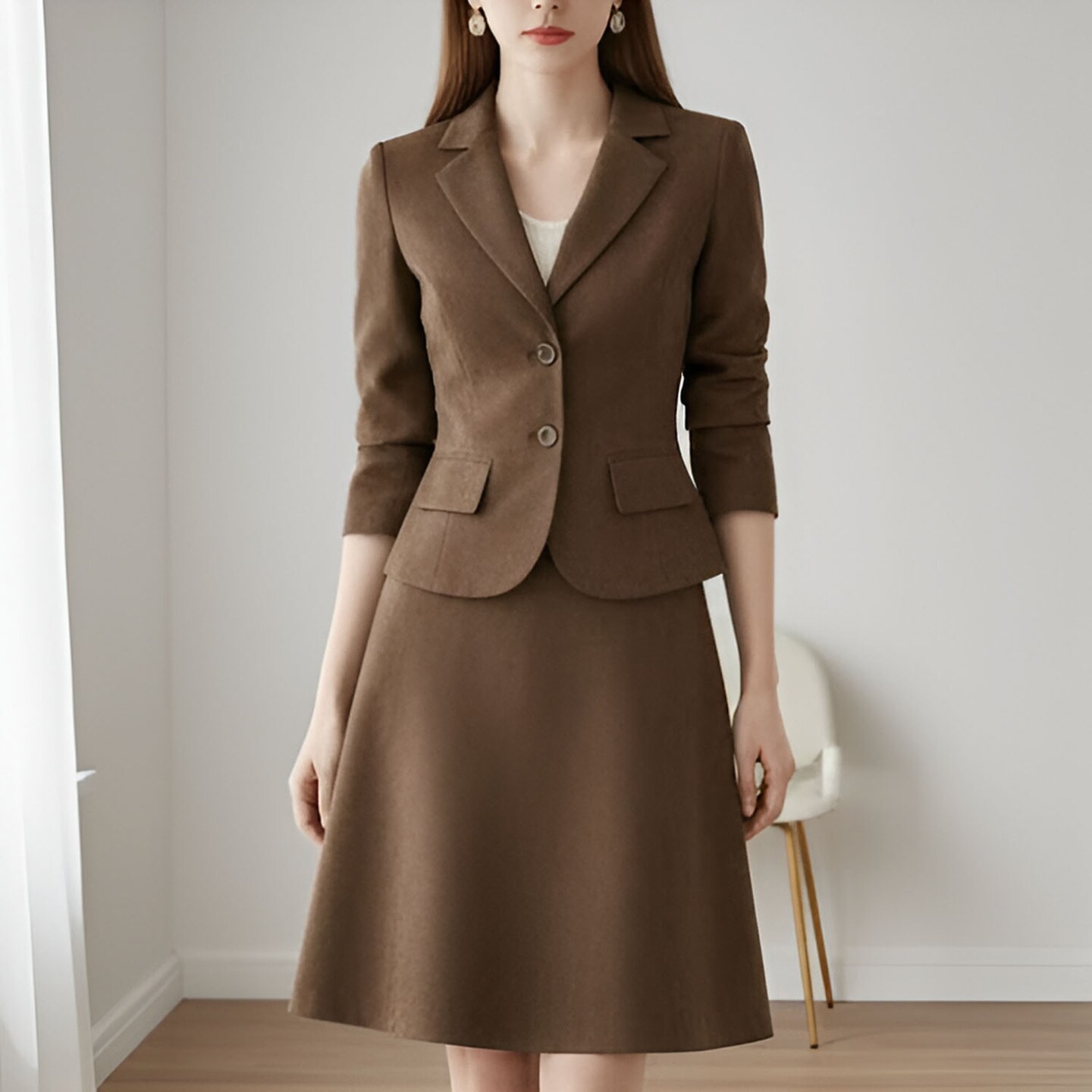 1 Yard Washed Micro Suede Brown Fabric 58/60” Width, 100% Polyester Durable Apparel Fabric