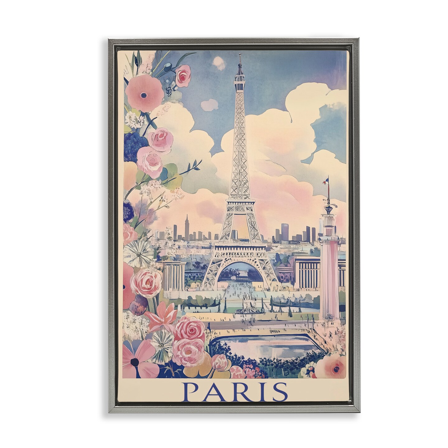 Stupell Industries Vintage Spring In Paris Floating Frame, design by Annabelle Hall